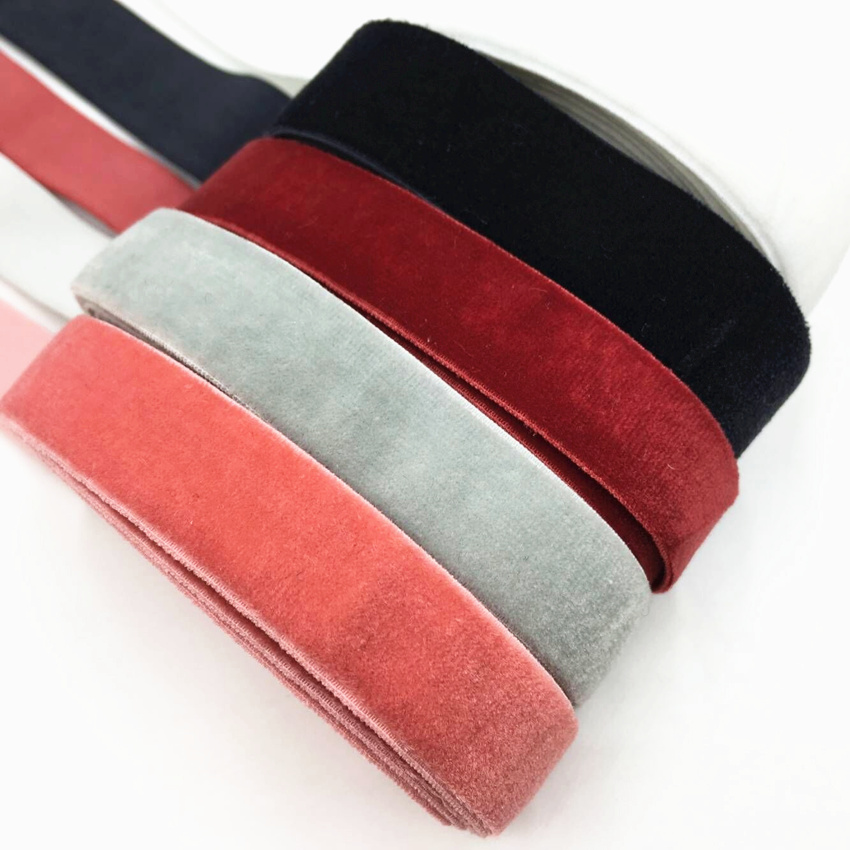 Velvet Ribbon Roll - 15mm 5Yards Fluwelen Elastische Band Haar