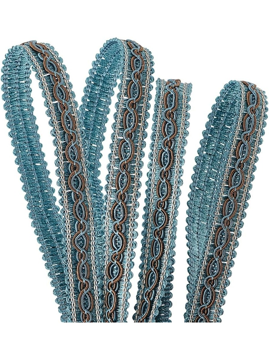 Fringe Ribbon Sewing - 32 yards blauwe gevlochten rand voor