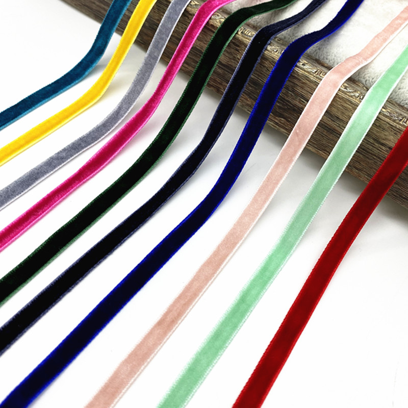 Velvet Ribbon Roll - 6-38mm fluwelen lint bruiloft decoratie handgemaakte