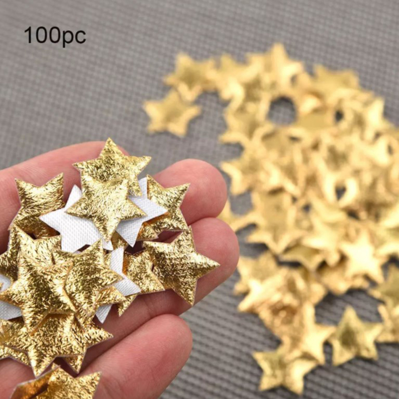 Embellishments For Scrapbooking - 100 Stuks Goud/Zilveren Sterren Voor Christmas