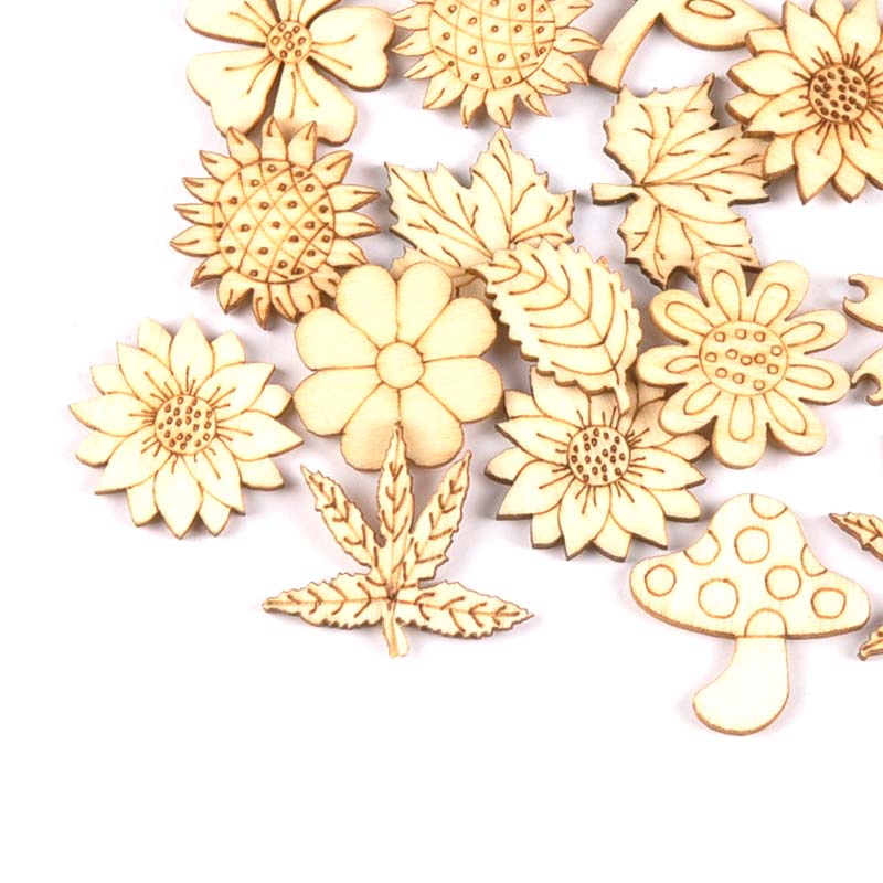 30 Stuks 25-30Mm Hout Diy Acce - Embellishments For Scrapbooking recensie en prijs