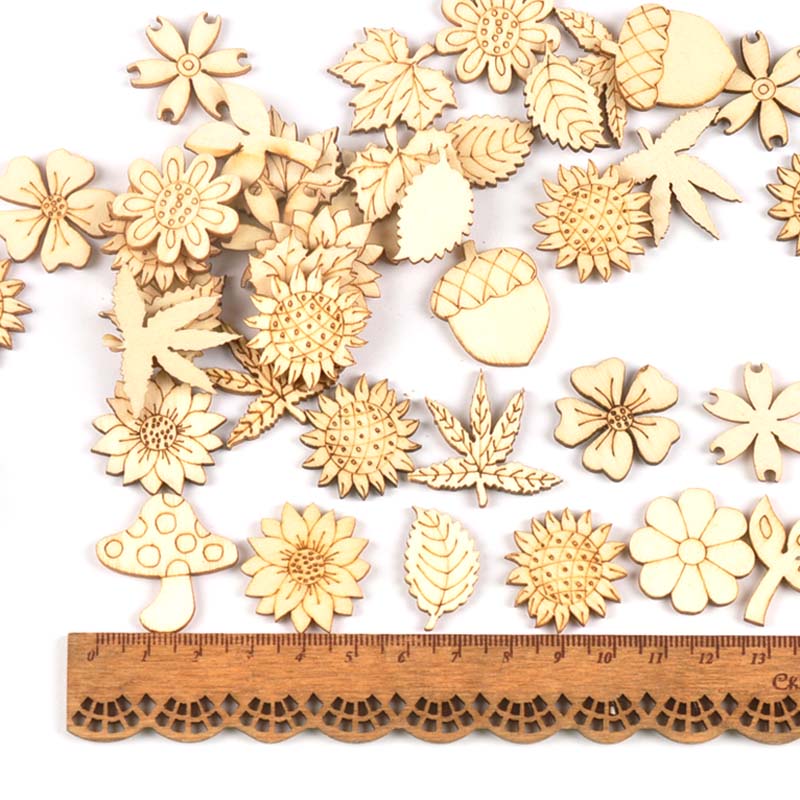30 Stuks 25-30Mm Hout Diy Acce - Embellishments For Scrapbooking recensie en prijs