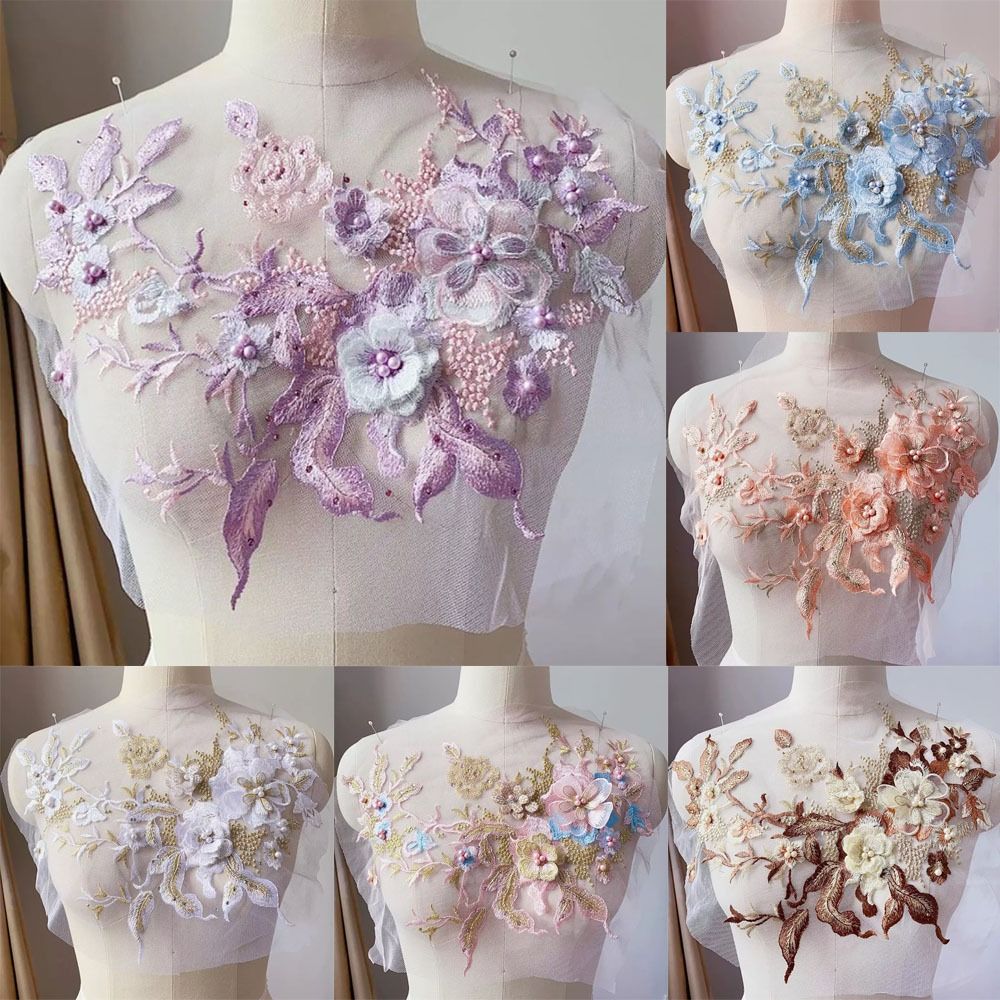 3D bloemen kralen kant stoffen - Embellishments For Scrapbooking recensie en prijs