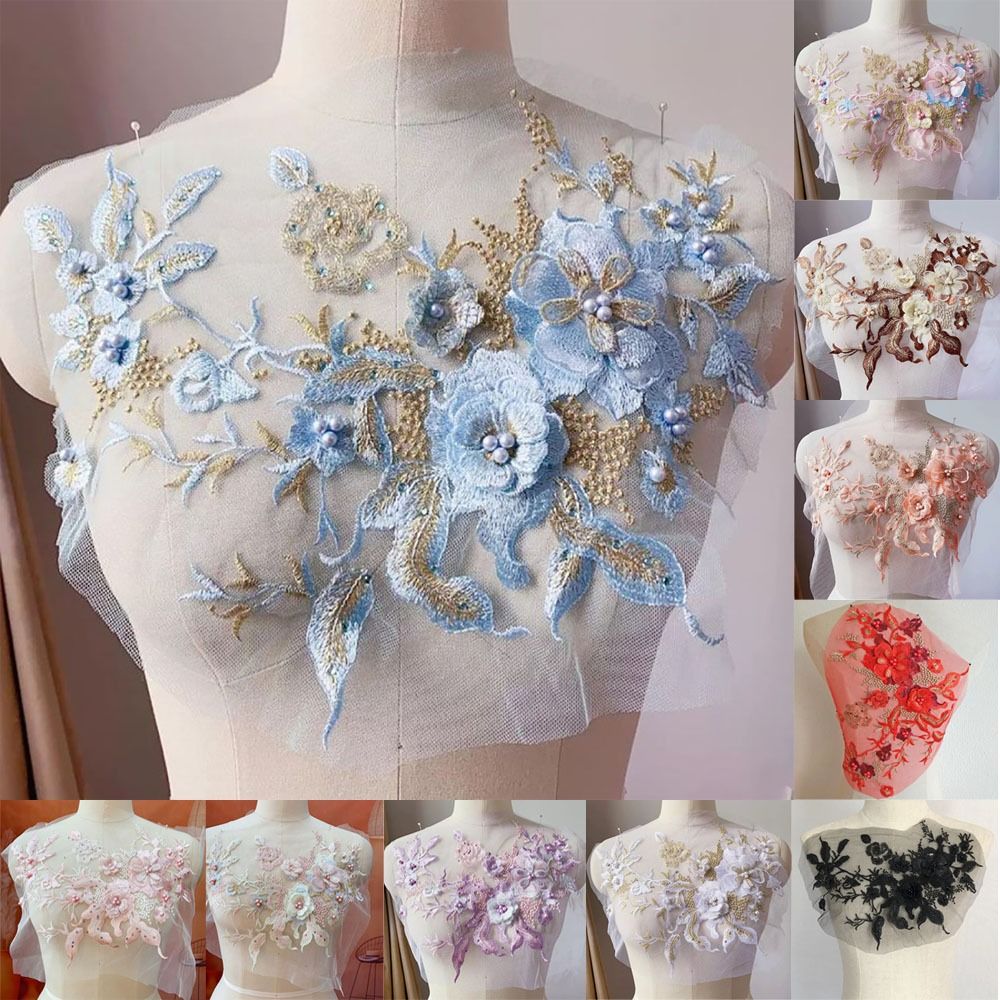 3D bloemen kralen kant stoffen - Embellishments For Scrapbooking recensie en prijs